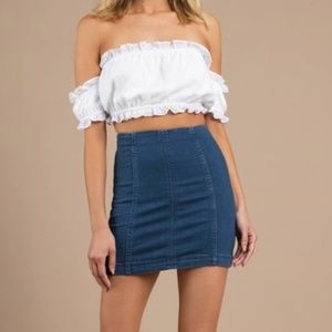 Free People Denim Mini Skirt